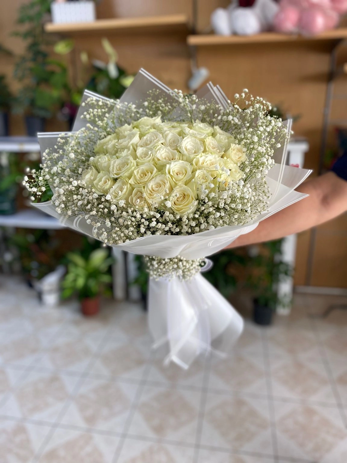 41 Adet Beyaz Gül Demeti