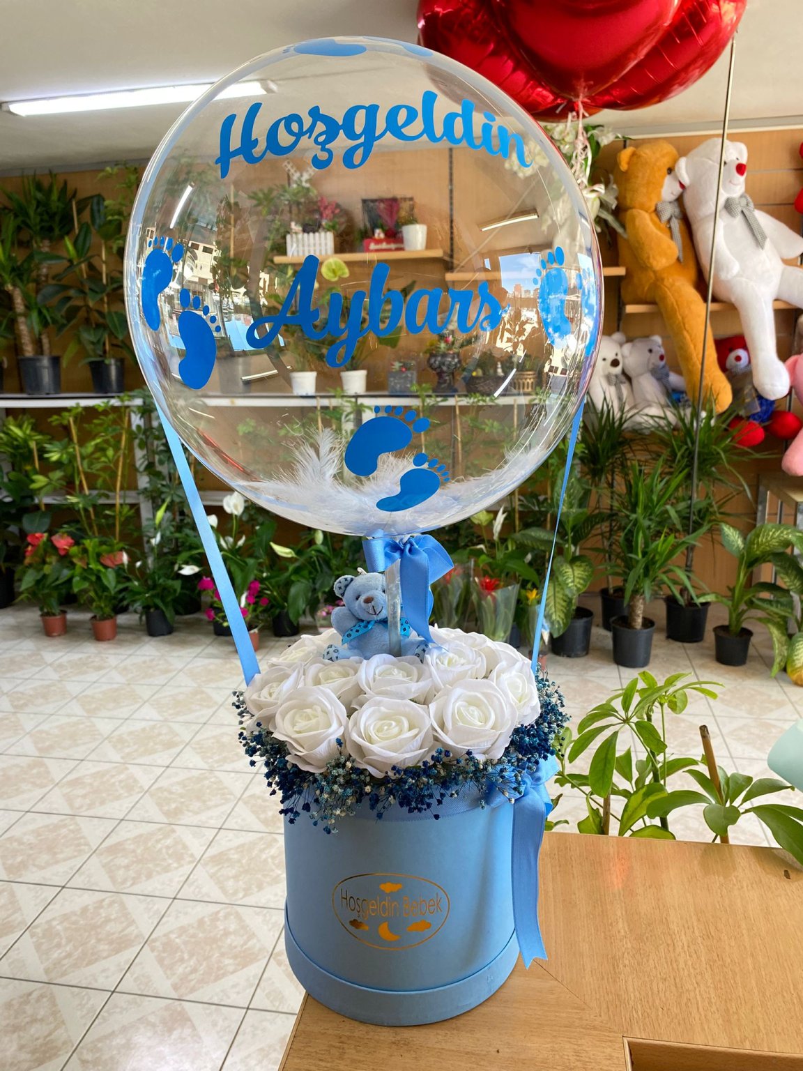 Yeni Doğan Erkek Bebek Çiçeği